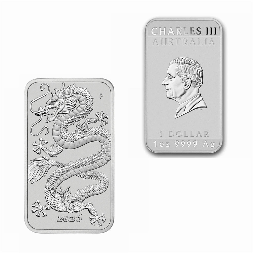 2026 1 oz Australian Rectangular Silver Dragon Coin