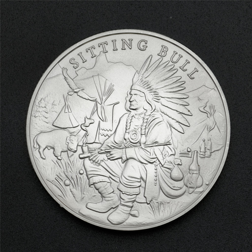 Chieftain Bull 1 oz .999 Fine Silver Round