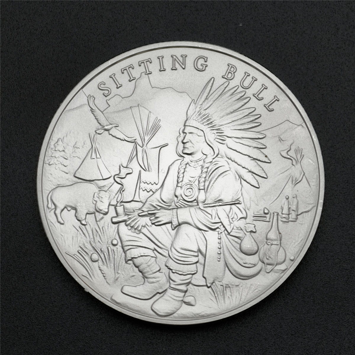 1 oz .999 Fine Silver Legendary Warriors Sitting Bull Round (New)