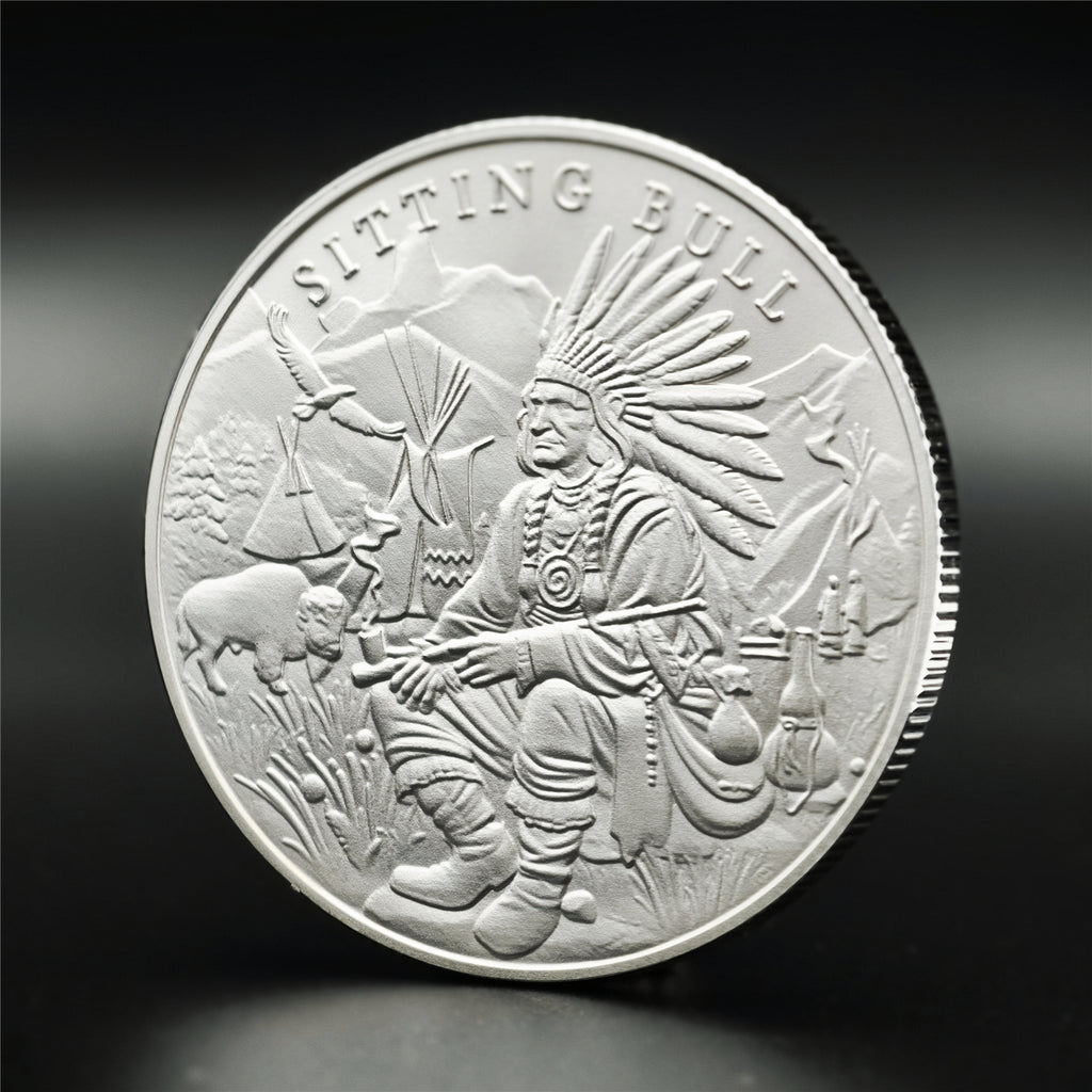 Chieftain Bull 1 oz .999 Fine Silver Round