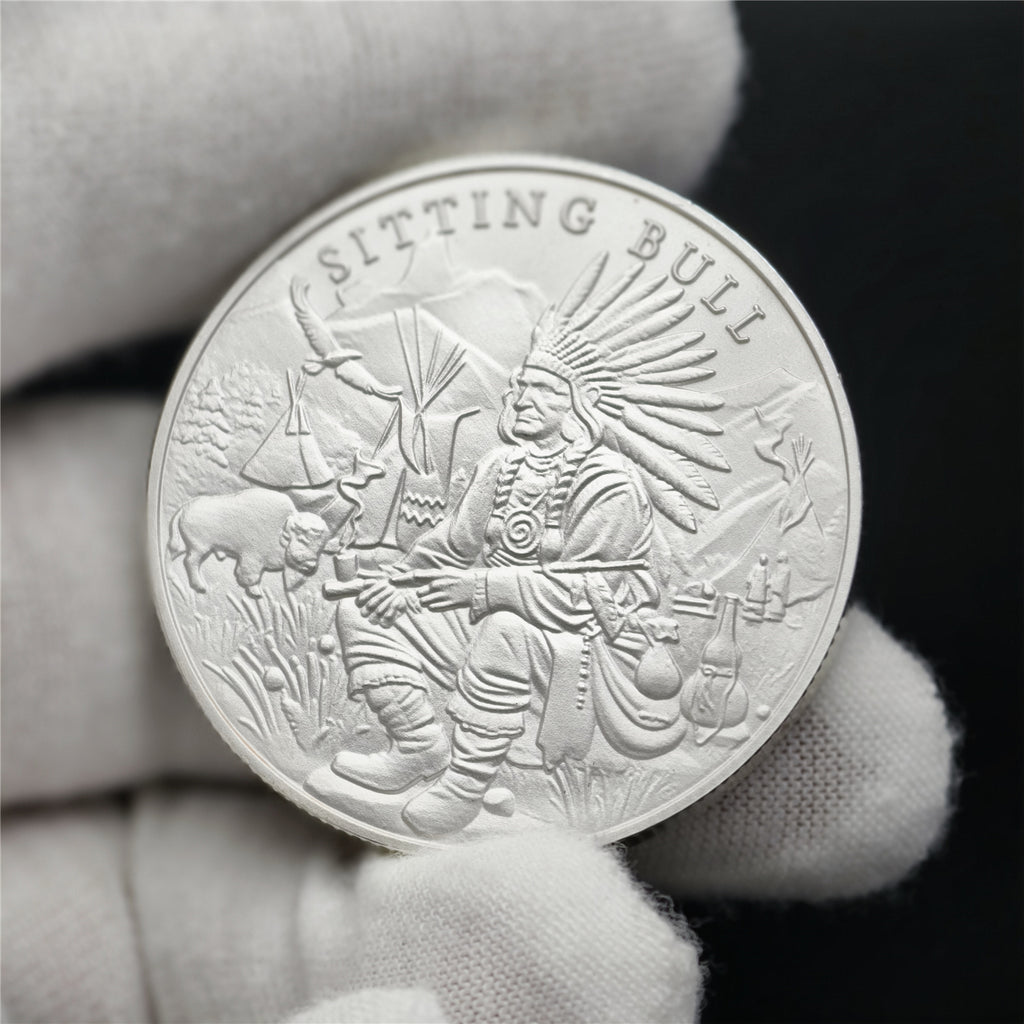 Chieftain Bull 1 oz .999 Fine Silver Round
