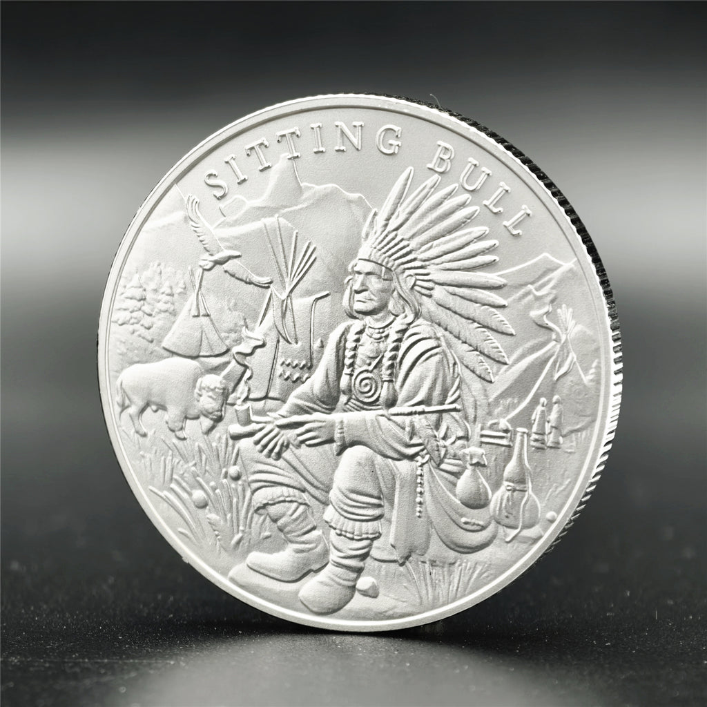Chieftain Bull 1 oz .999 Fine Silver Round