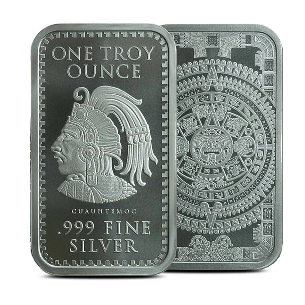 1 oz Aztec Calendar Silver Bar