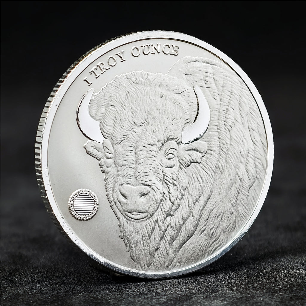 Girl Bison 1 oz .999 Fine Silver Round