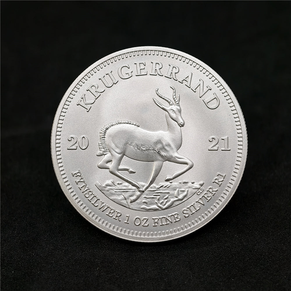 South African Silver Krugerrand 1 oz .999 Fine Silver Coin