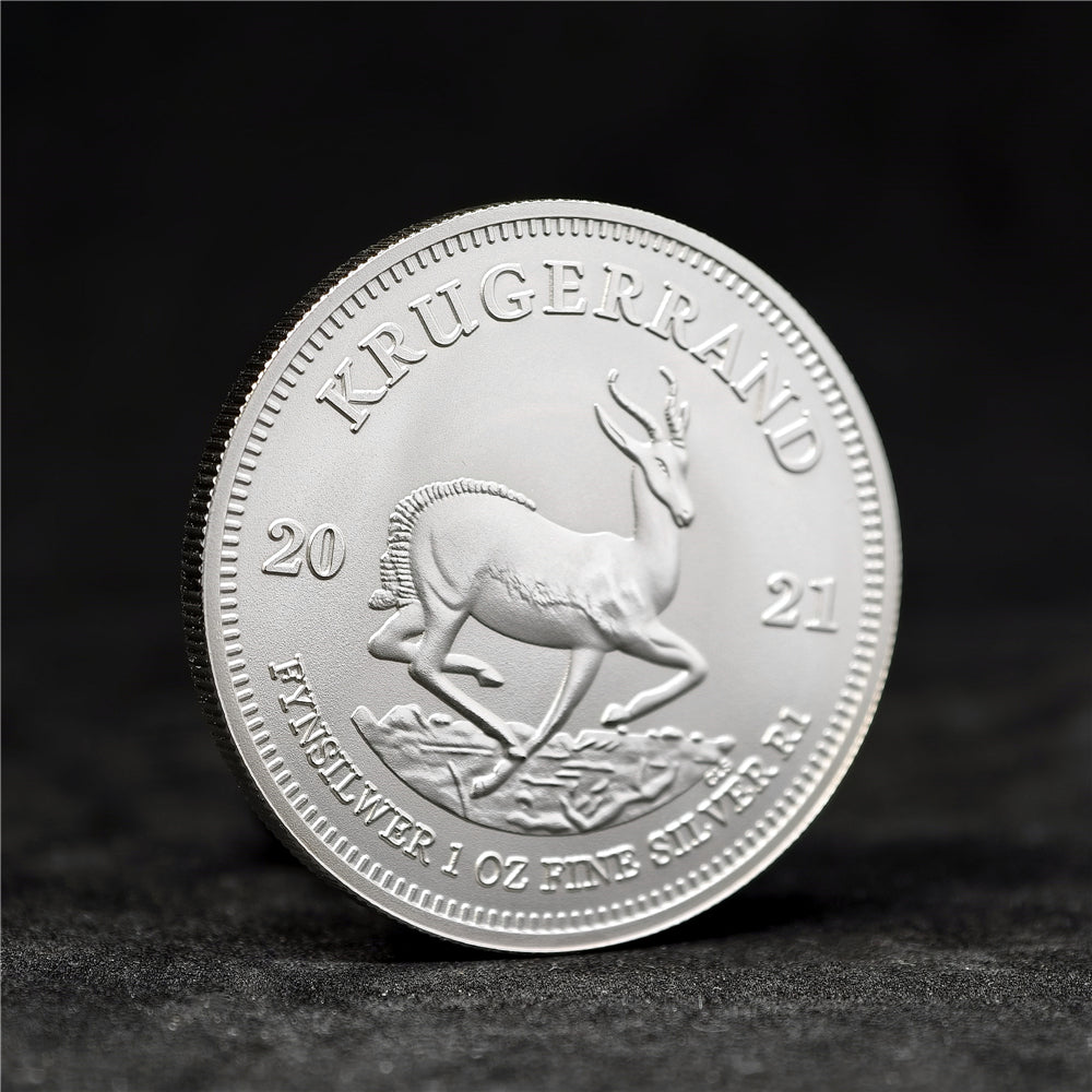 South African Silver Krugerrand 1 oz .999 Fine Silver Coin