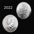 2022 1 oz .9999 Fine Silver Canadian Maple Leaf Coin [Royal Canadian Mint]