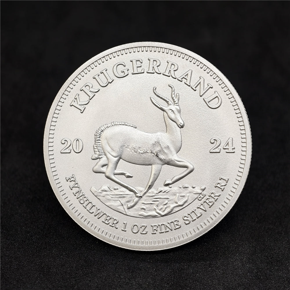 South African Silver Krugerrand 1 oz .999 Fine Silver Coin