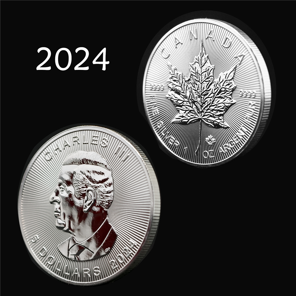 2024 1 oz .9999 Fine Silver Canadian Maple Leaf Coin [Royal Canadian Mint]