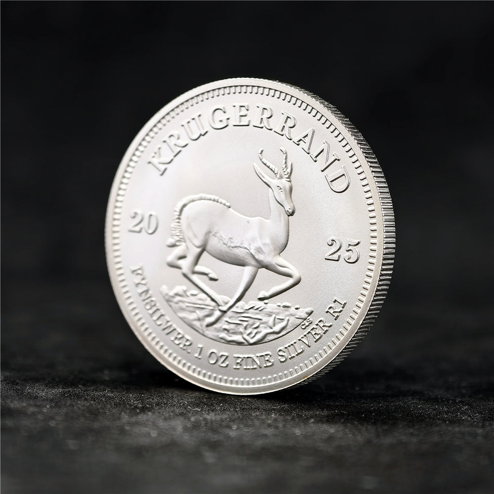 South African Silver Krugerrand 1 oz .999 Fine Silver Coin