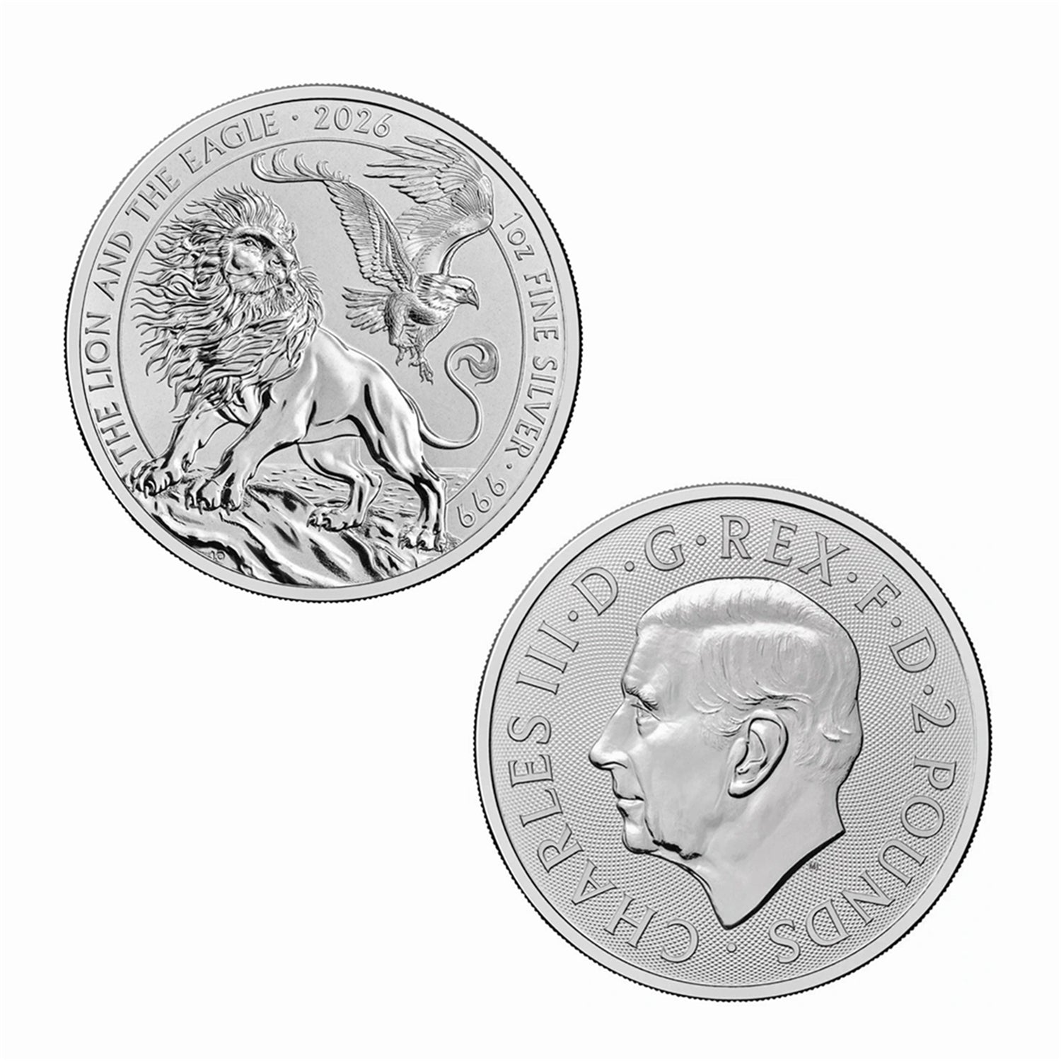 2026 Lion & Eagle 1 oz .999 Fine Silver Coin