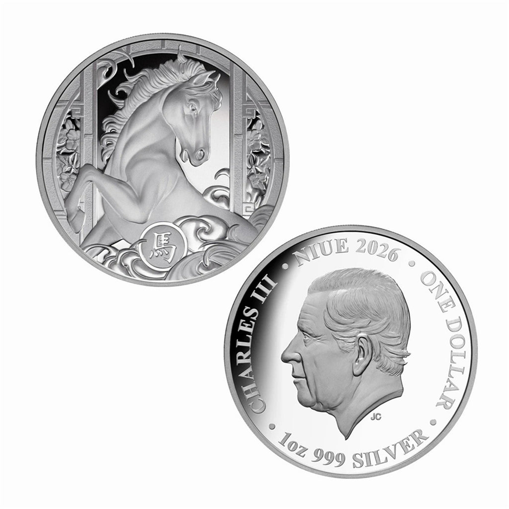 2026 Niue Year of the Horse 1 oz .999 Fine Silver Coin