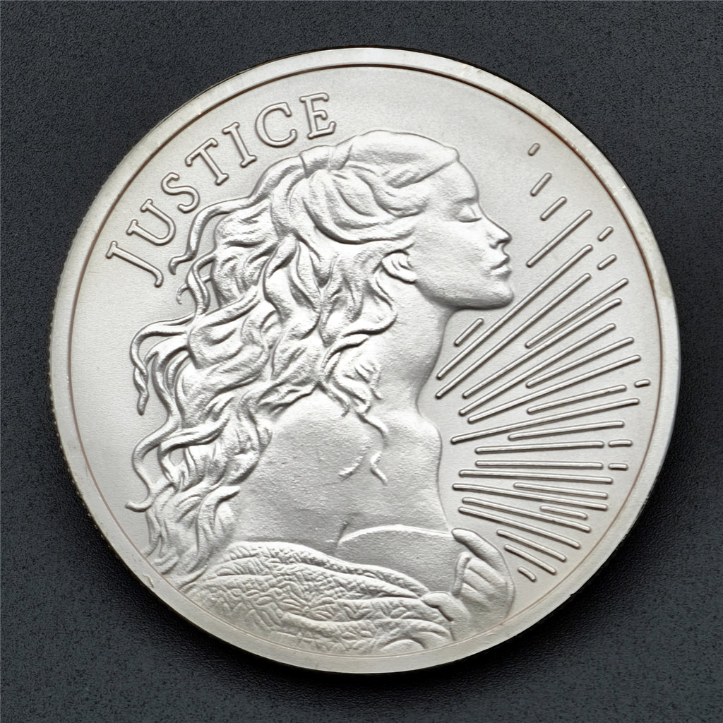 1 oz Justice Silver Shield Round (New)