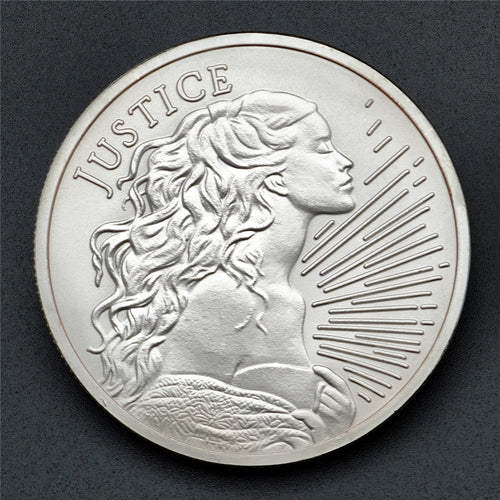 1 oz Justice Silver Shield Round (New)