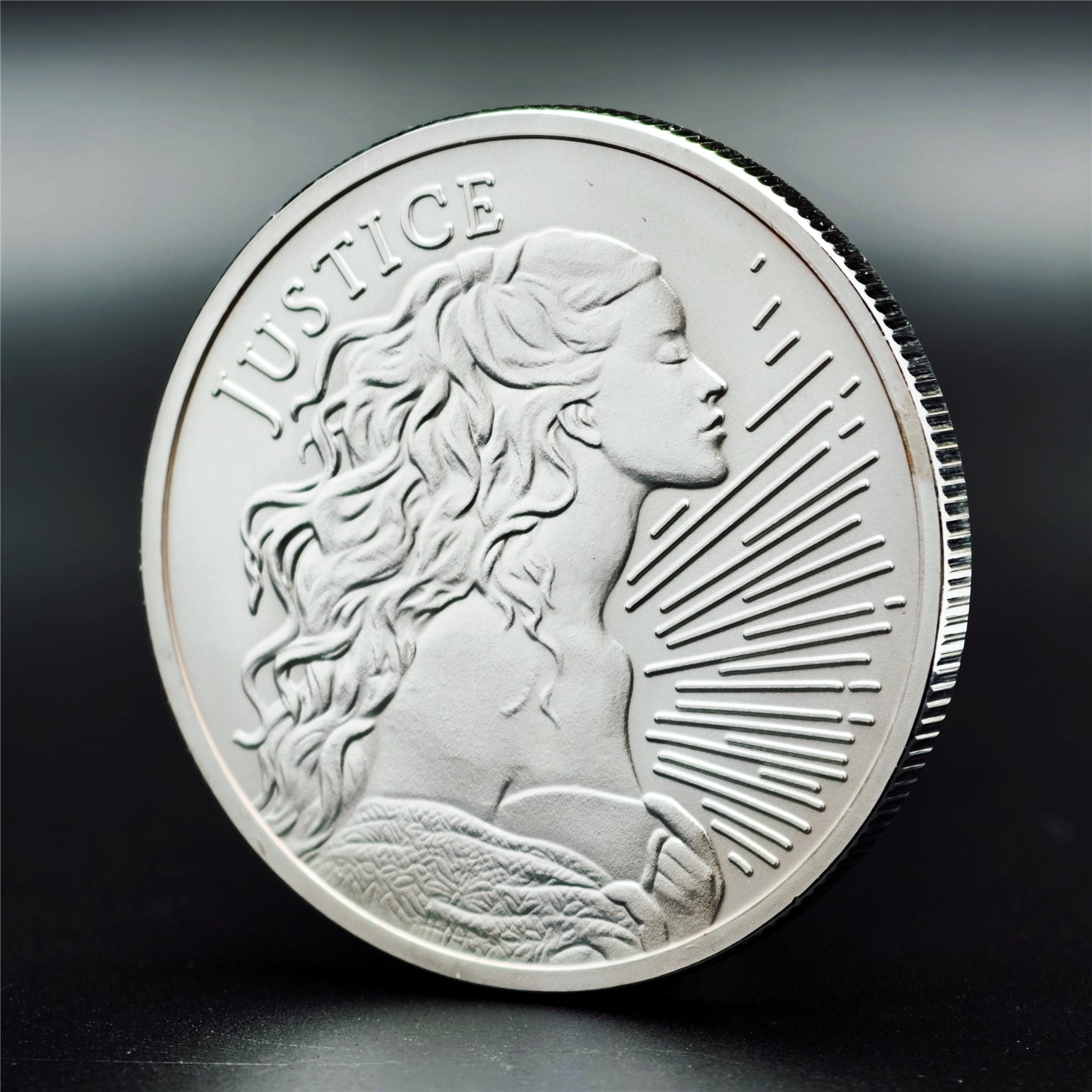 1 oz Justice Silver Shield Round (New)