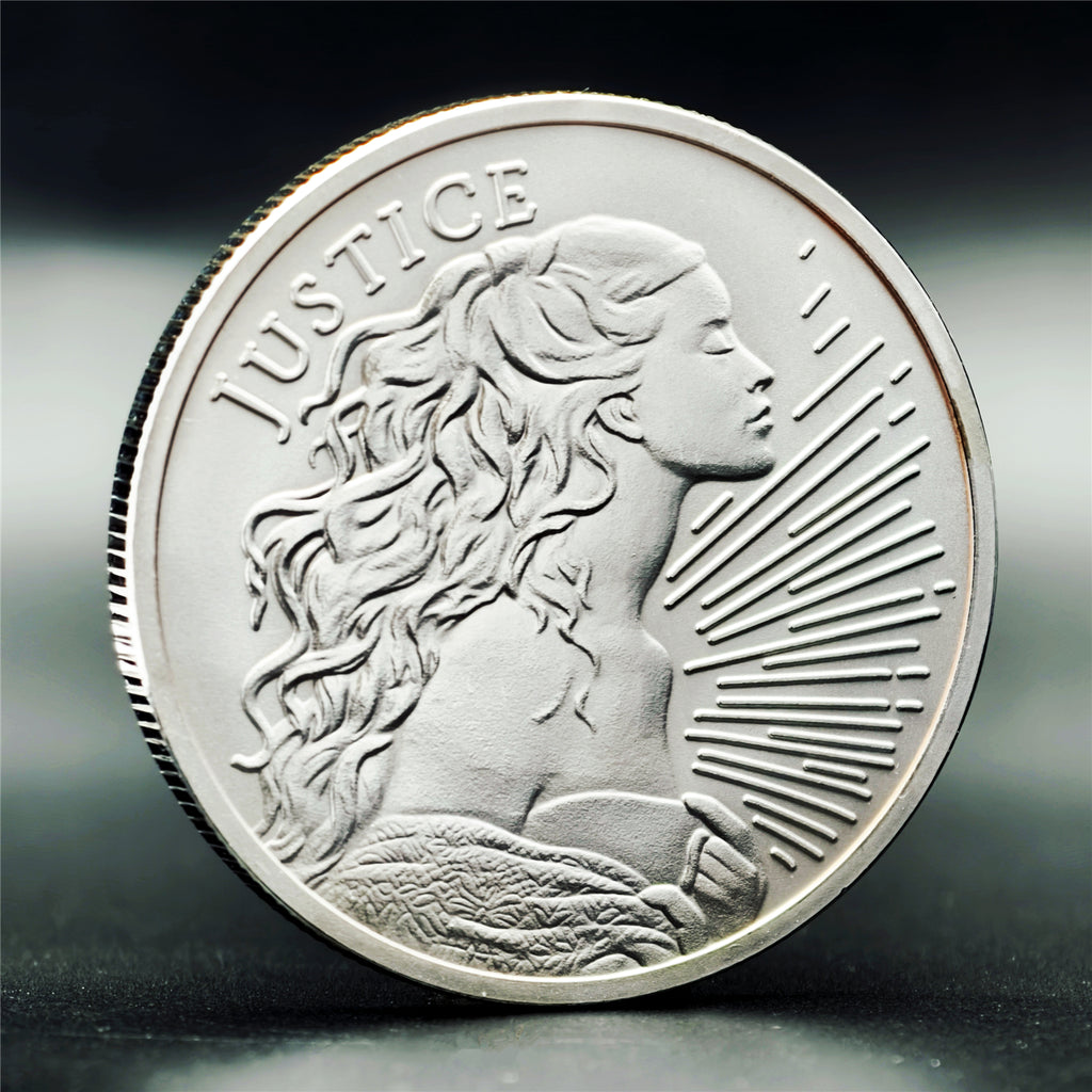 1 oz Justice Silver Shield Round (New)