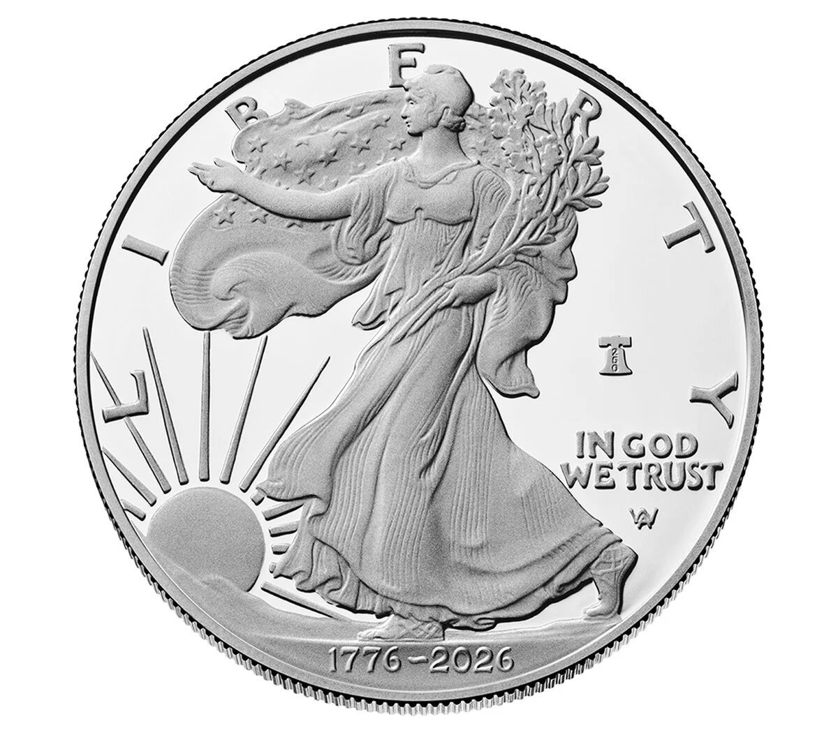 250th Anniversary Goddess Eagle 1 oz .999 Fine Silver Coin