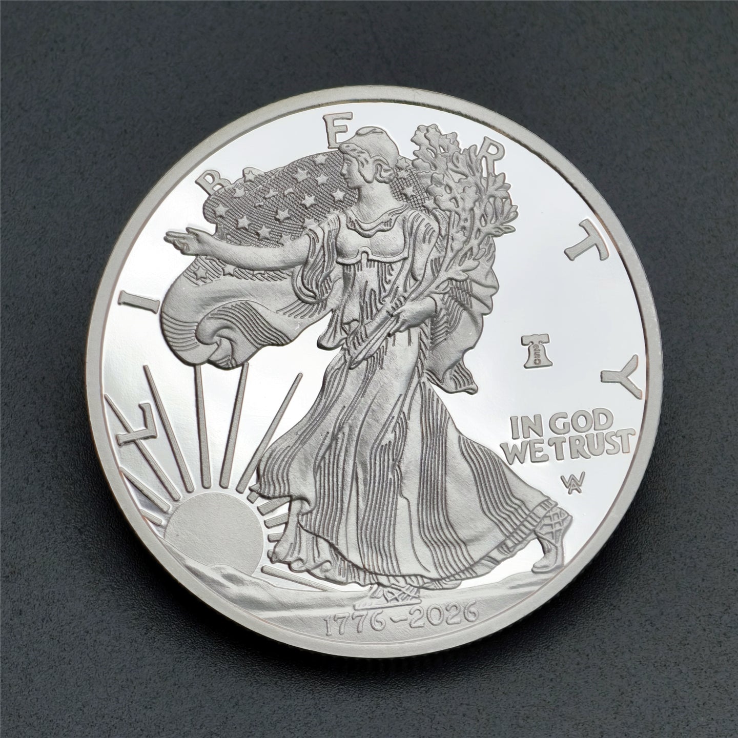 250th Anniversary Goddess Eagle 1 oz .999 Fine Silver Coin