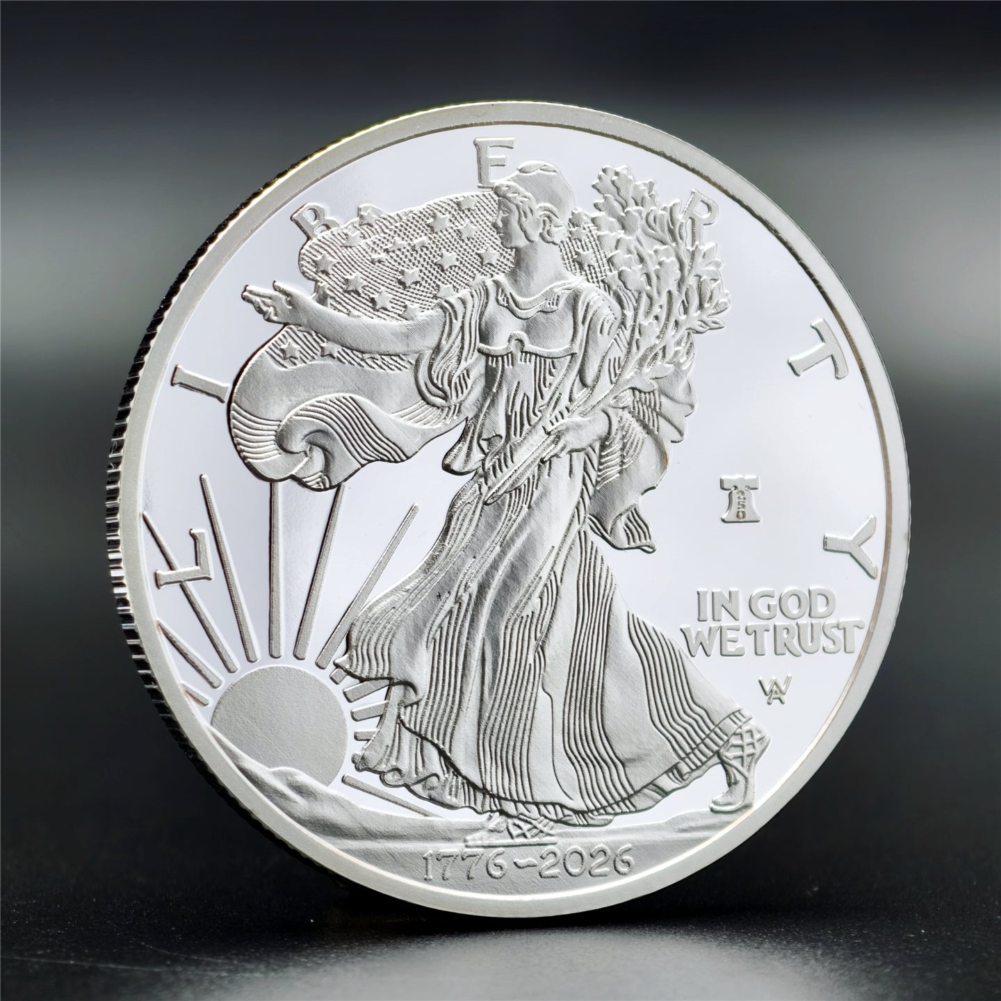 250th Anniversary Goddess Eagle 1 oz .999 Fine Silver Coin