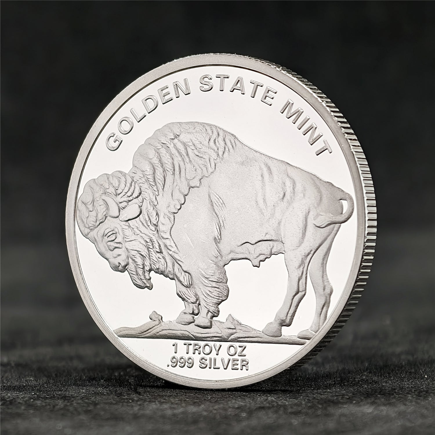 Indian Bison 1 oz .999 Fine Silver Round