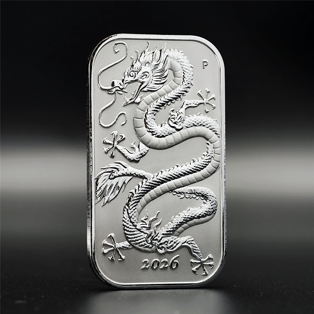 2026 1 oz Australian Rectangular Silver Dragon Coin
