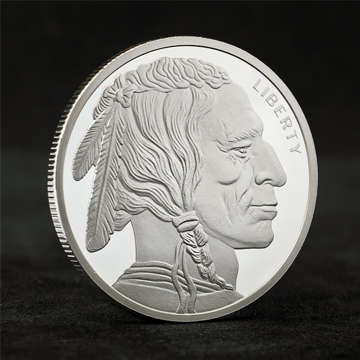 Indian Bison 1 oz .999 Fine Silver Round