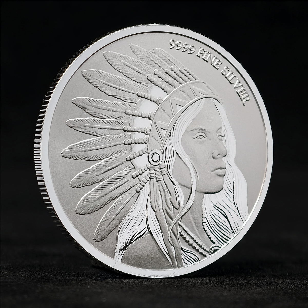 1 oz .999 Fine Silver Buffalo Girl Round [Scottsdale Mint] (BU)