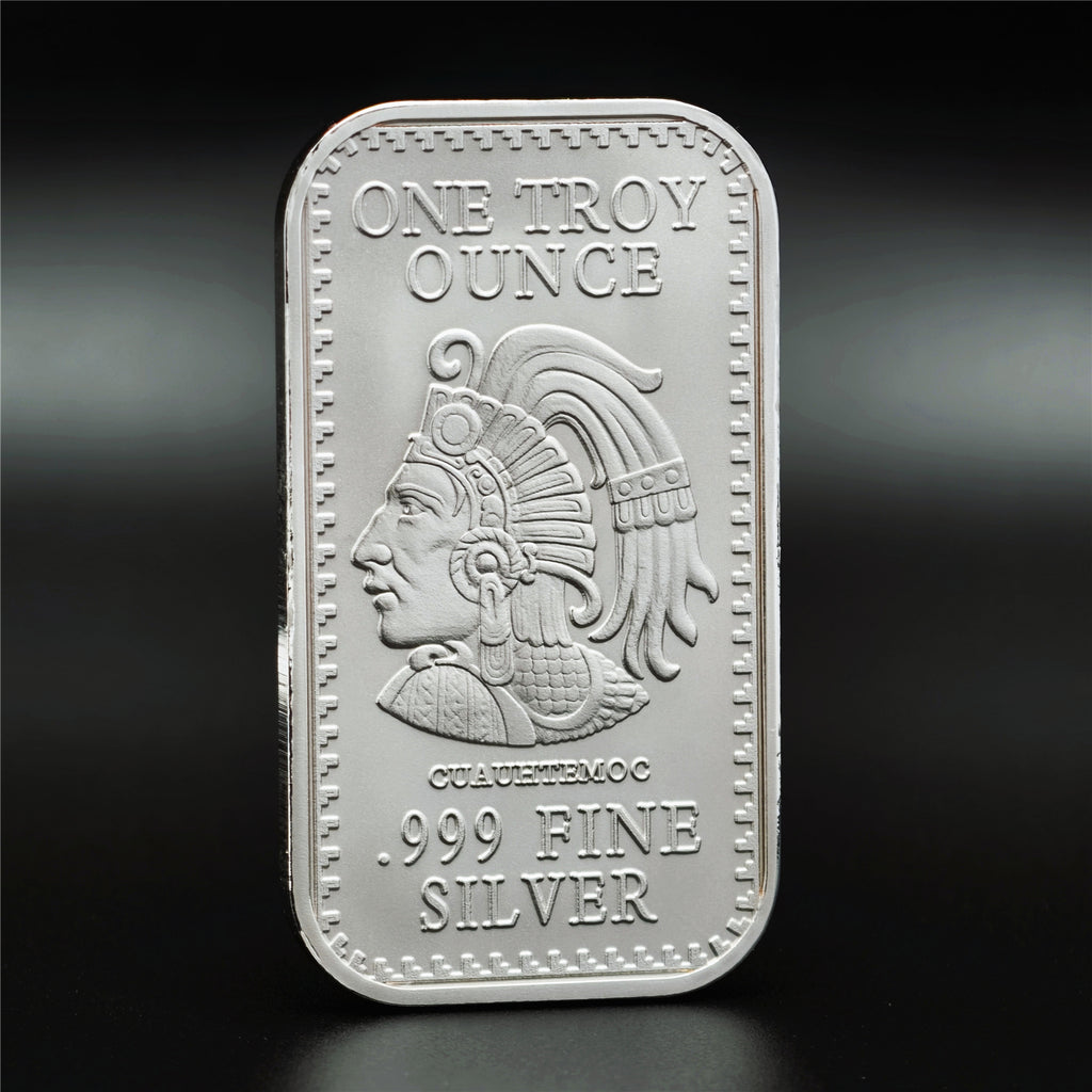 1 oz Aztec Calendar Silver Bar