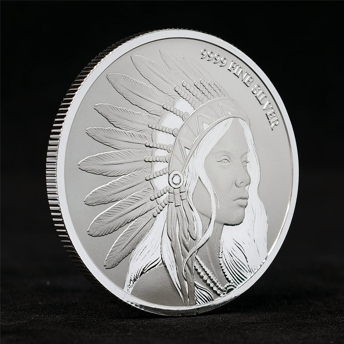 Girl Bison 1 oz .999 Fine Silver Round