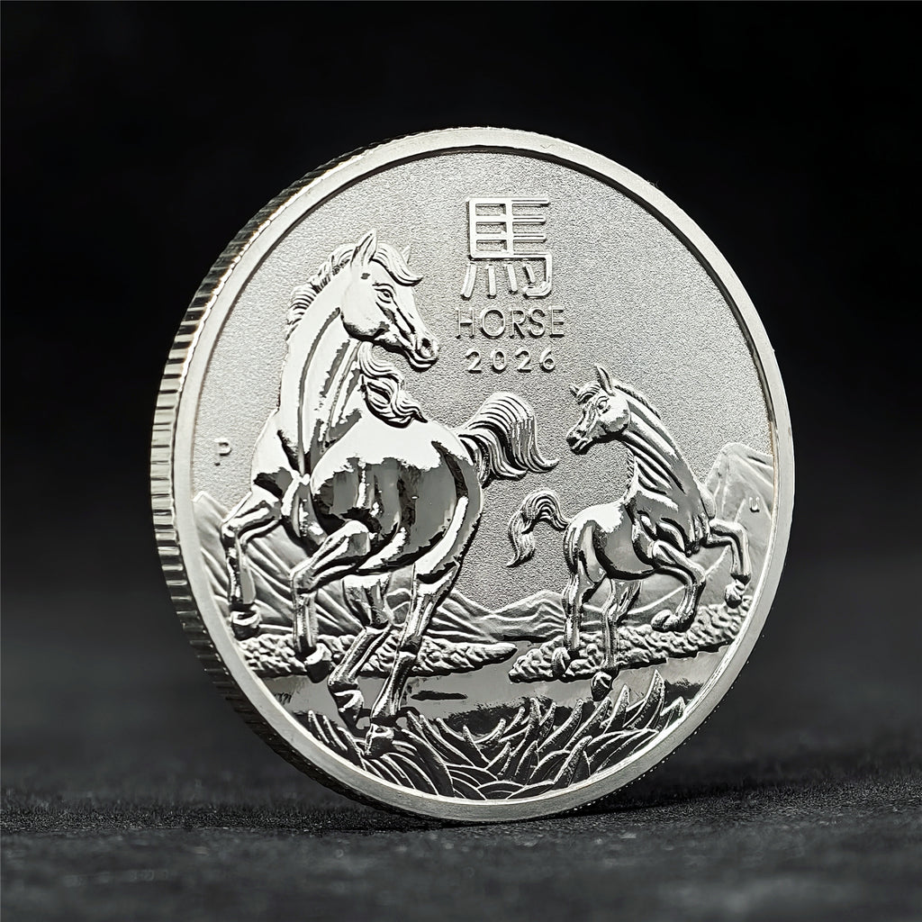 Australian Double Horse 1 oz .999 Fine Silver Coin