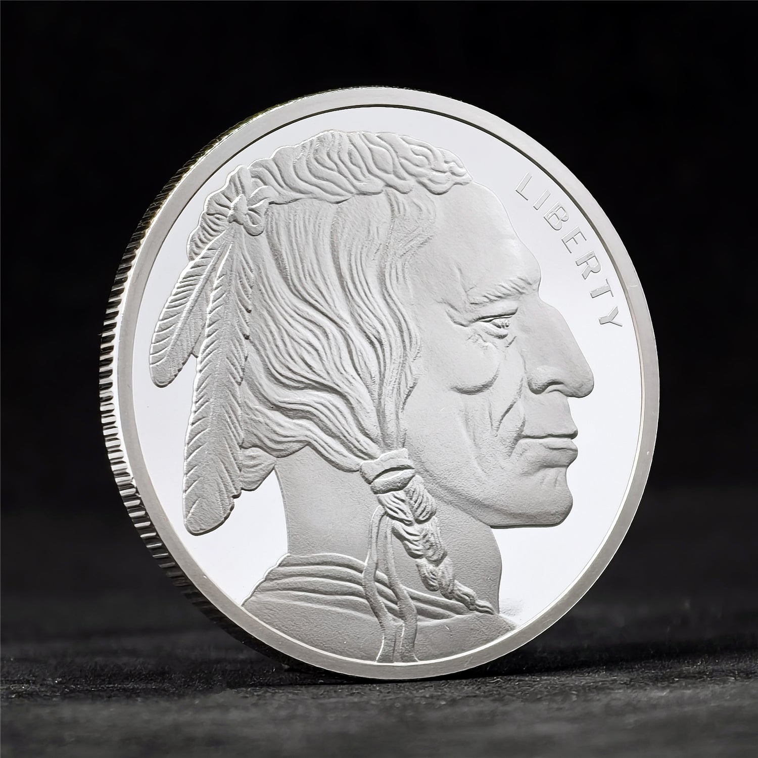 Indian Bison 1 oz .999 Fine Silver Round