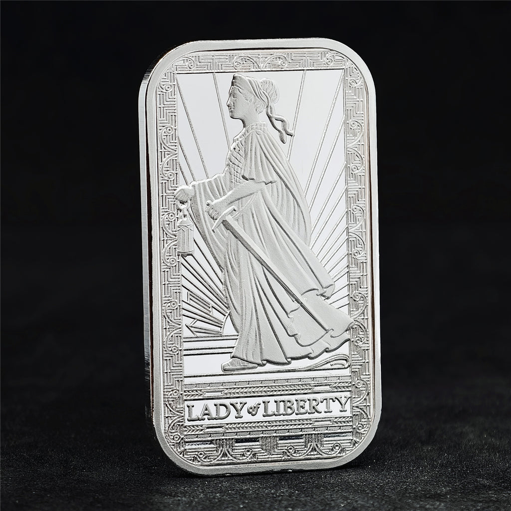 1 oz PAMP Suisse Lady of Liberty Silver Bar