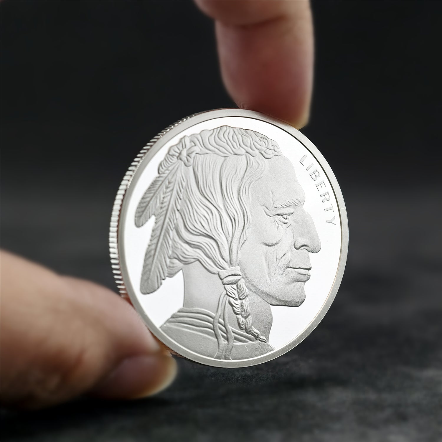 Indian Bison 1 oz .999 Fine Silver Round