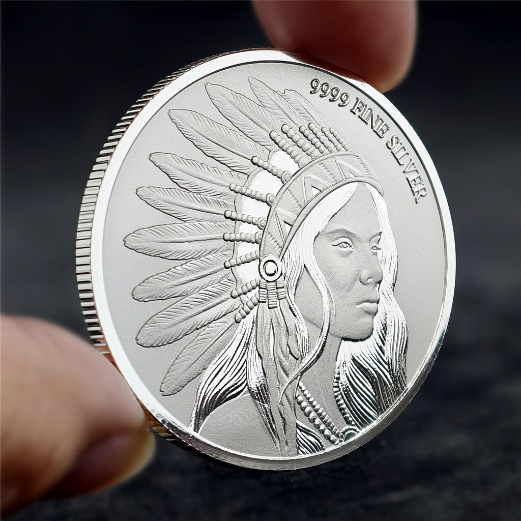 Girl Bison 1 oz .999 Fine Silver Round