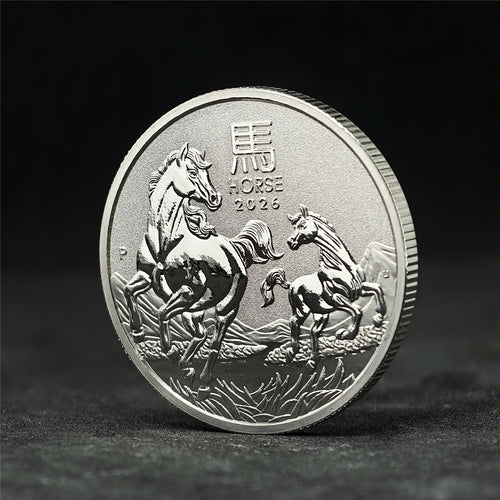 1 oz .999 Fine Silver Australian Double Horse Coin [The Perth Mint]