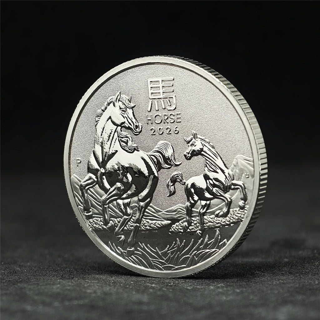 Australian Double Horse 1 oz .999 Fine Silver Coin