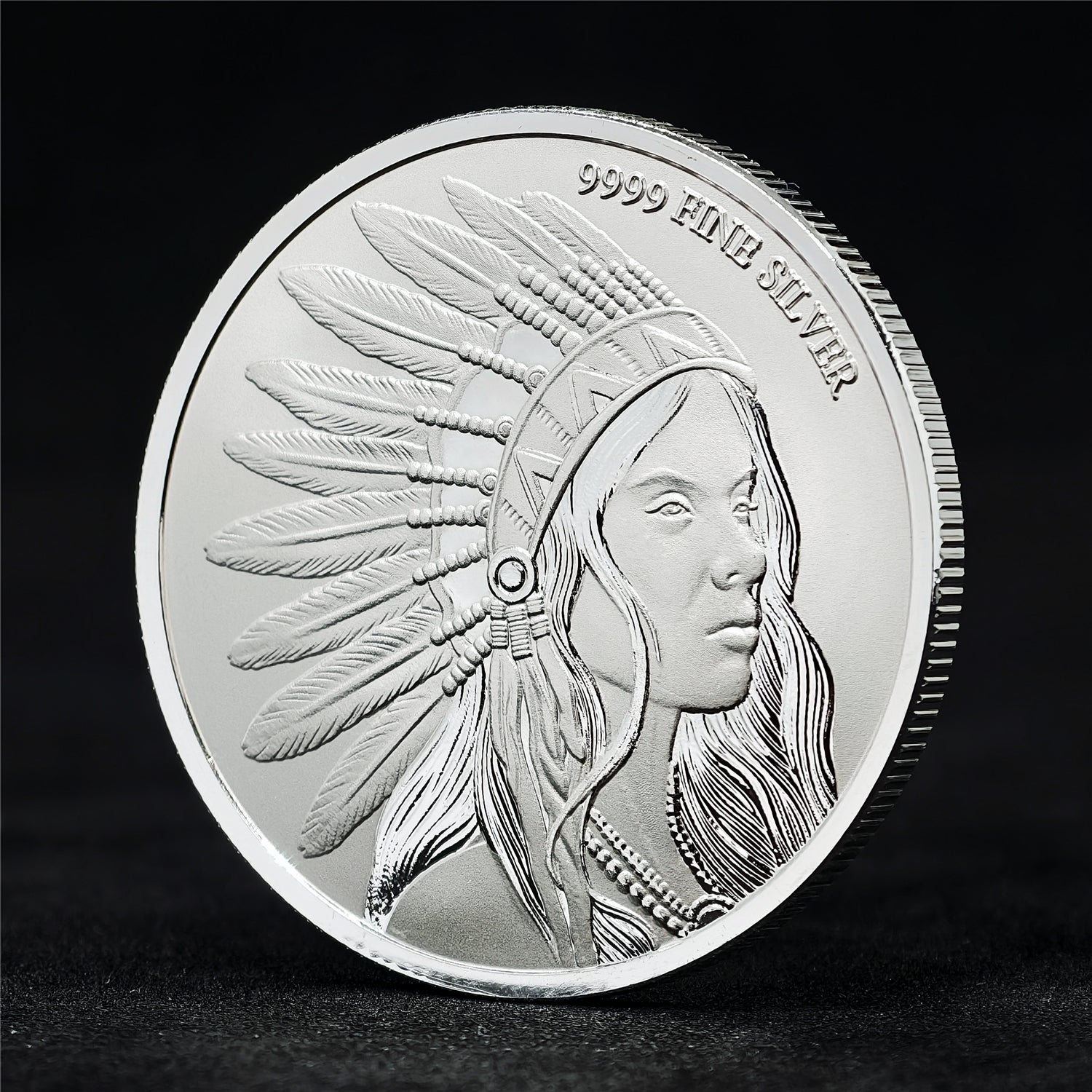 Girl Bison 1 oz .999 Fine Silver Round