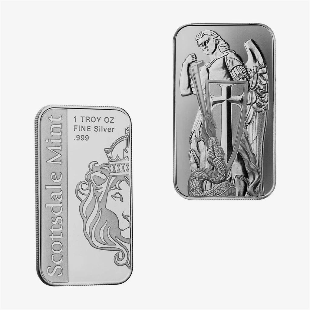 1 oz Scottsdale Archangel Michael Silver Bar