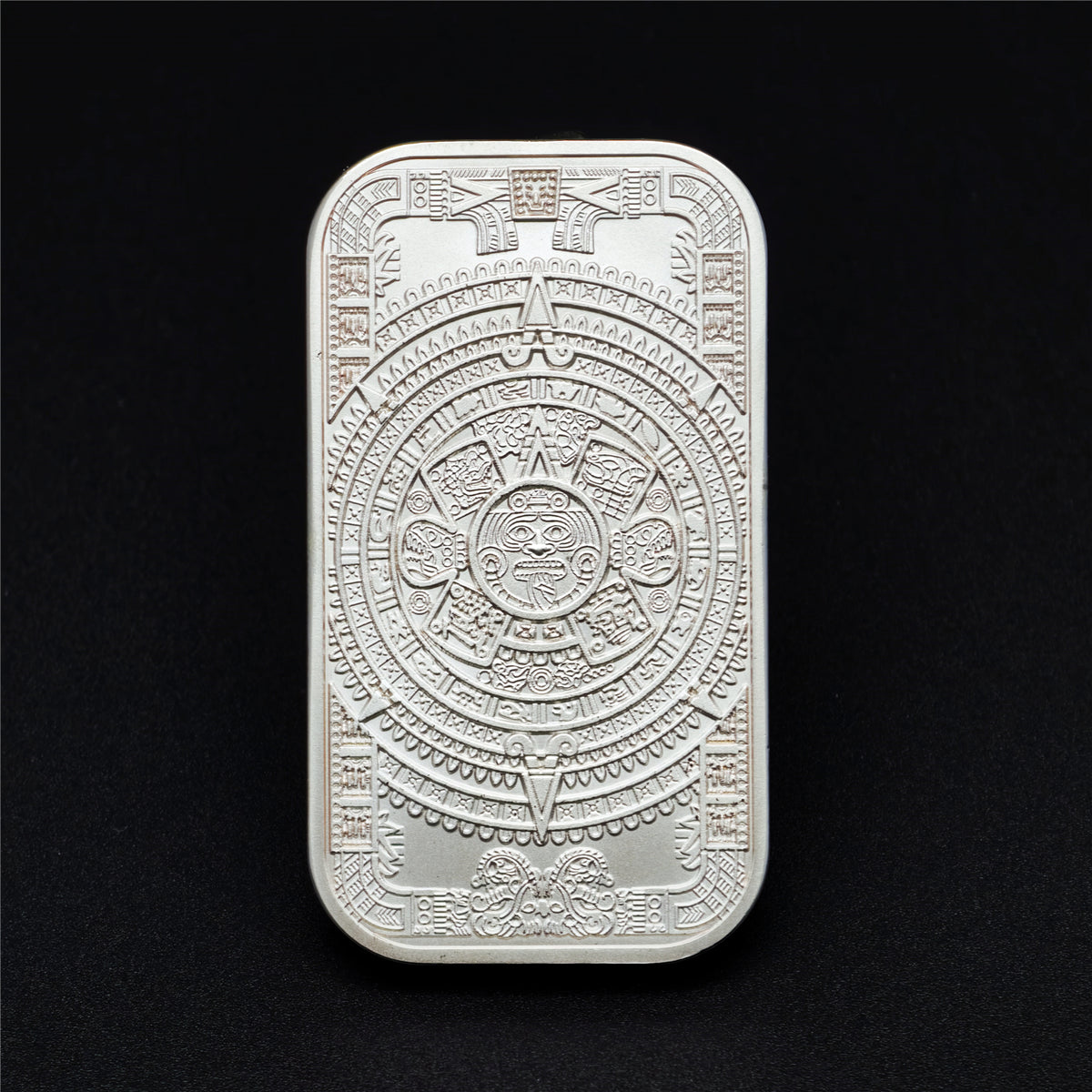 1 oz Aztec Calendar Silver Bar