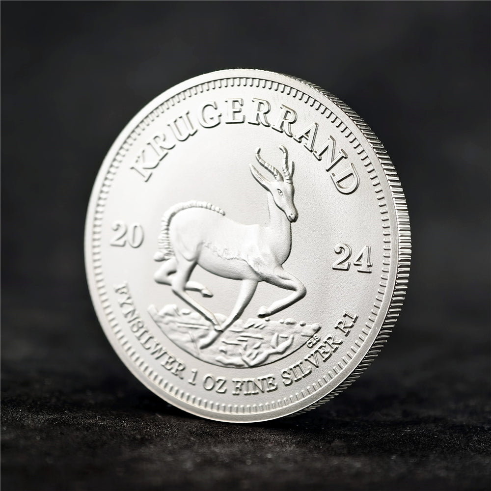 South African Silver Krugerrand 1 oz .999 Fine Silver Coin